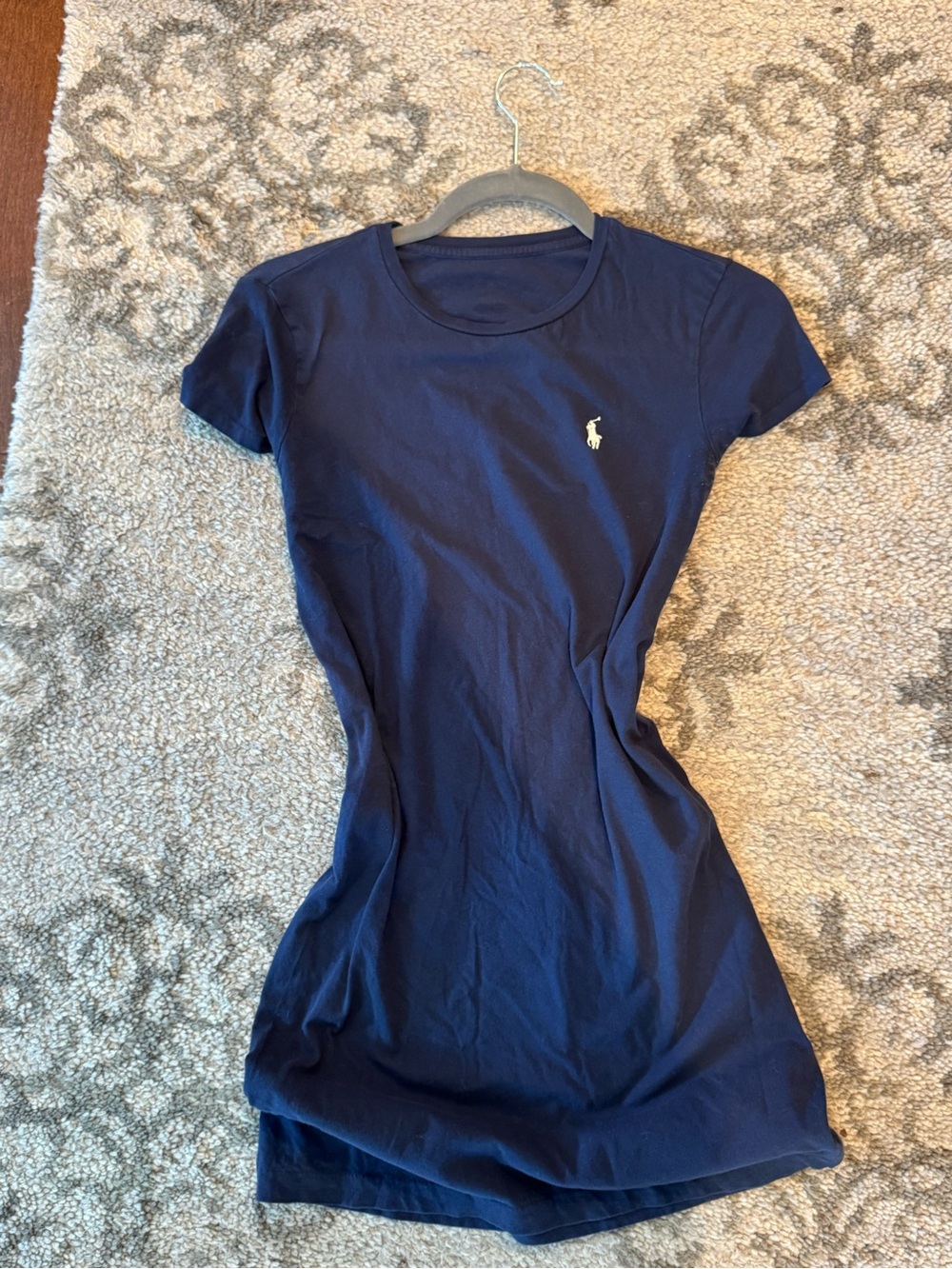 Ralph Lauren Women's Classic Crewneck Polo Tshirt Dress in Navy